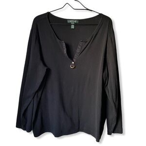 Lauren Ralph Lauren black long sleeve pullover
